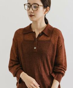 URBAN RESEARCH / アーバンリサーチ ニット・セーター | ヘアリーポロ衿付きニット