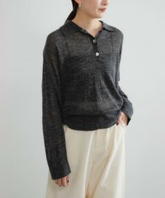 URBAN RESEARCH / アーバンリサーチ ニット・セーター | ヘアリーポロ衿付きニット