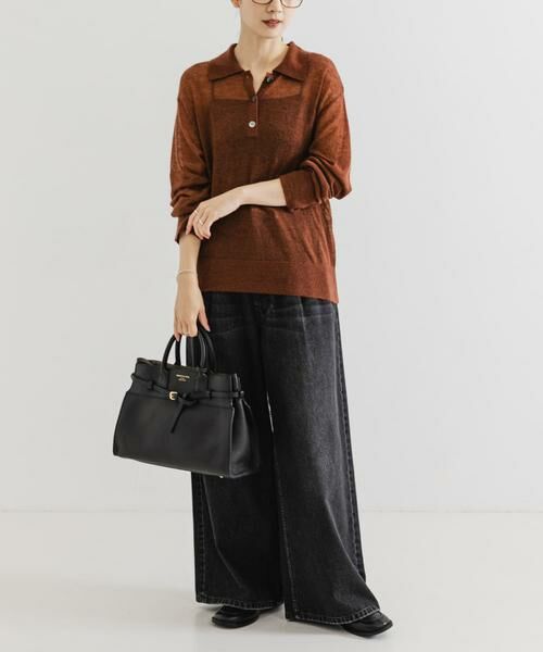 URBAN RESEARCH / アーバンリサーチ ニット・セーター | ヘアリーポロ衿付きニット | 詳細5