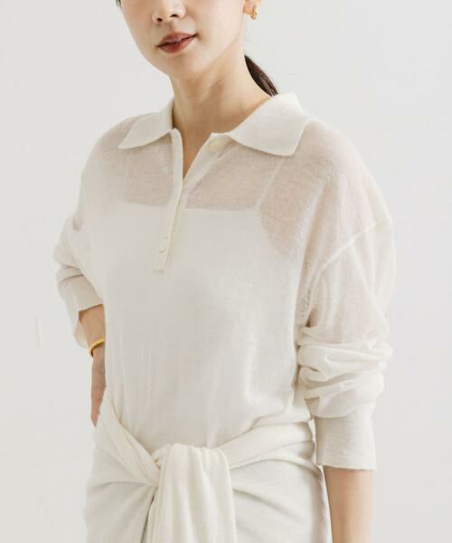 URBAN RESEARCH / アーバンリサーチ ニット・セーター | ヘアリーポロ衿付きニット | 詳細13