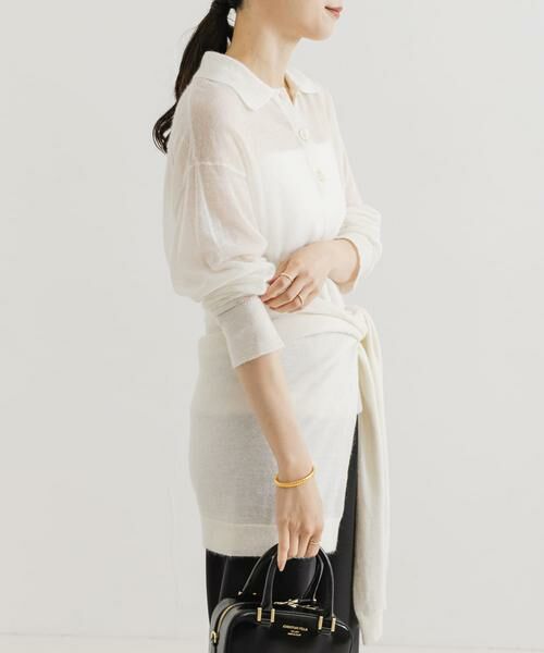 URBAN RESEARCH / アーバンリサーチ ニット・セーター | ヘアリーポロ衿付きニット | 詳細15