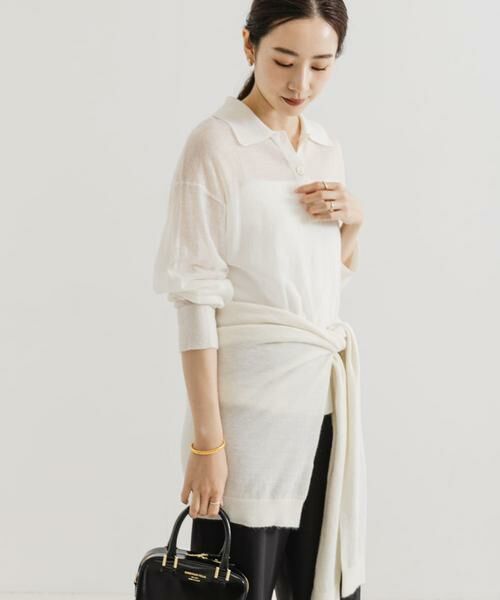 URBAN RESEARCH / アーバンリサーチ ニット・セーター | ヘアリーポロ衿付きニット | 詳細16