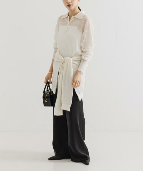 URBAN RESEARCH / アーバンリサーチ ニット・セーター | ヘアリーポロ衿付きニット | 詳細18