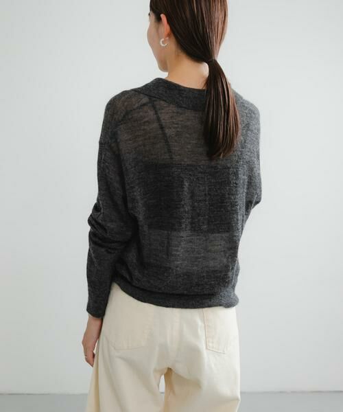 URBAN RESEARCH / アーバンリサーチ ニット・セーター | ヘアリーポロ衿付きニット | 詳細22