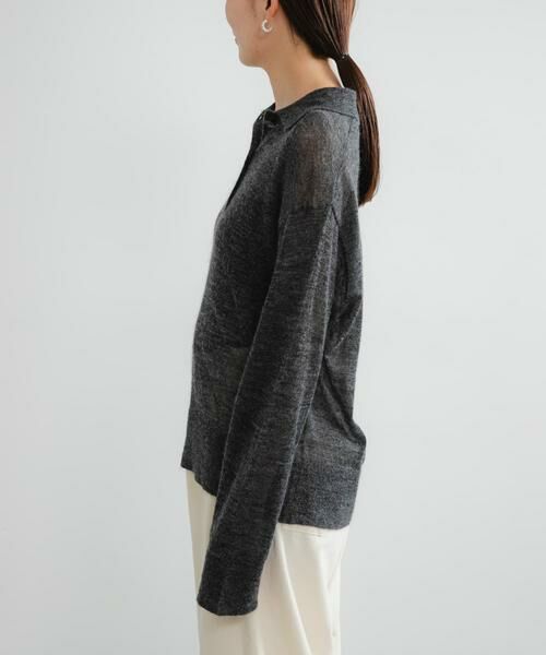 URBAN RESEARCH / アーバンリサーチ ニット・セーター | ヘアリーポロ衿付きニット | 詳細27