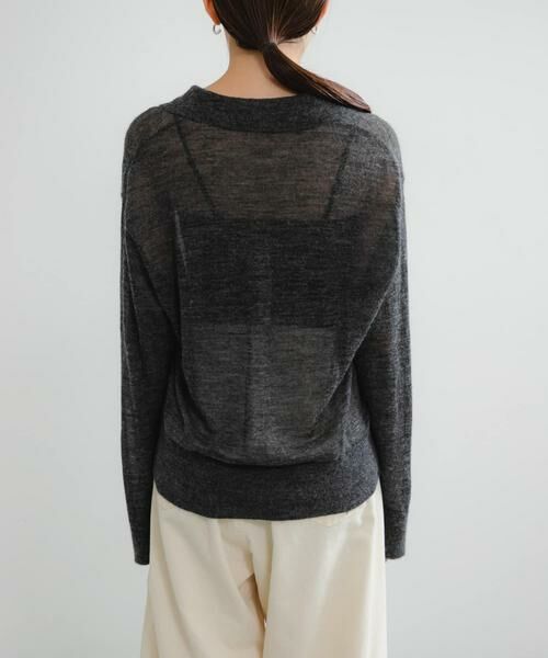 URBAN RESEARCH / アーバンリサーチ ニット・セーター | ヘアリーポロ衿付きニット | 詳細28
