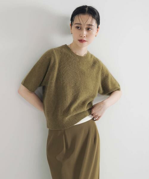 URBAN RESEARCH / アーバンリサーチ ニット・セーター | FOX/CASHMEREハーフスリーブニット | 詳細1