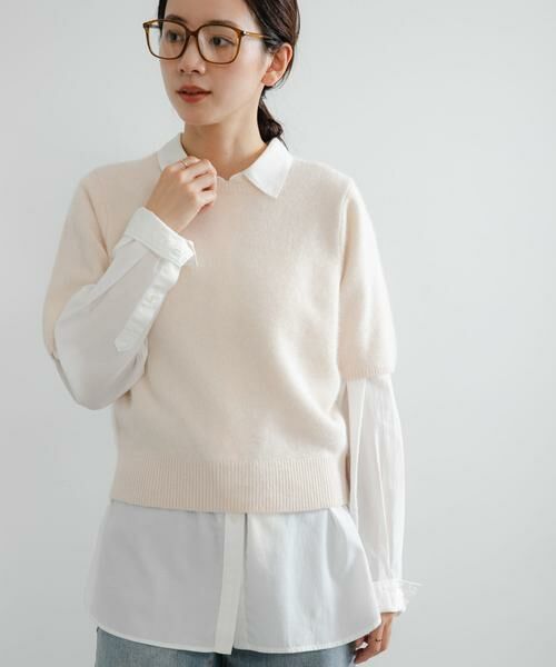URBAN RESEARCH / アーバンリサーチ ニット・セーター | FOX/CASHMEREハーフスリーブニット | 詳細21