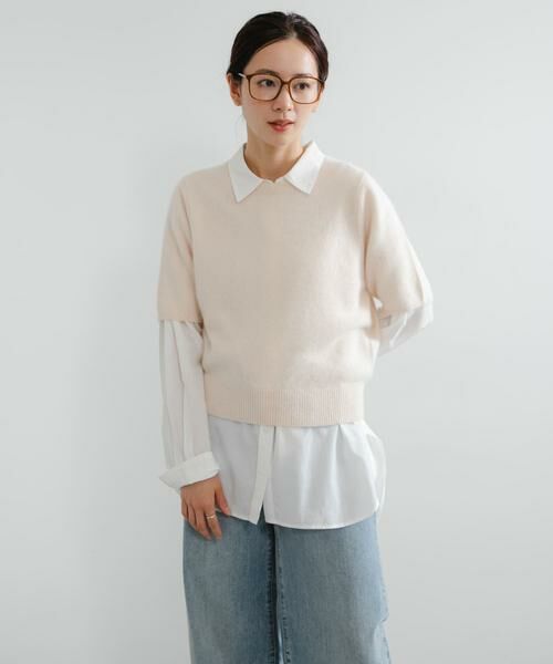 URBAN RESEARCH / アーバンリサーチ ニット・セーター | FOX/CASHMEREハーフスリーブニット | 詳細23