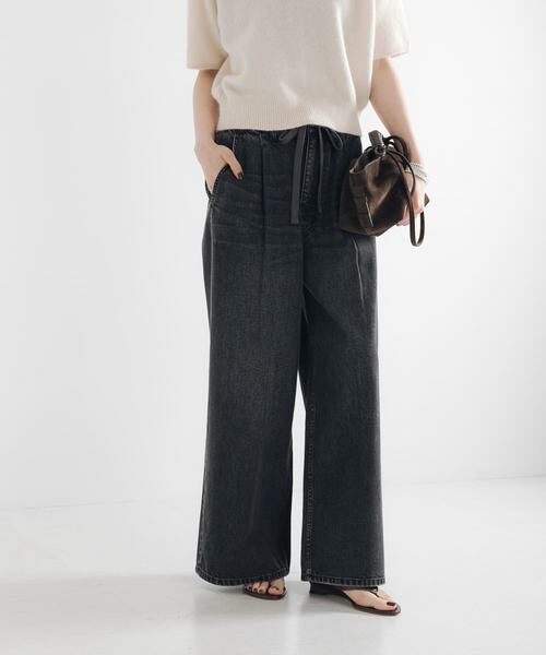 URBAN RESEARCH/アーバンリサーチ デニムイージーワイドパンツ ブラック 36 URBAN RESEARCH/アーバンリサーチ デニムイージーワイドパンツ ブラック 36