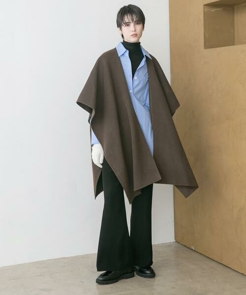 URBAN RESEARCH / アーバンリサーチ ポンチョ | ウールカシミヤリバーポンチョ | 詳細5