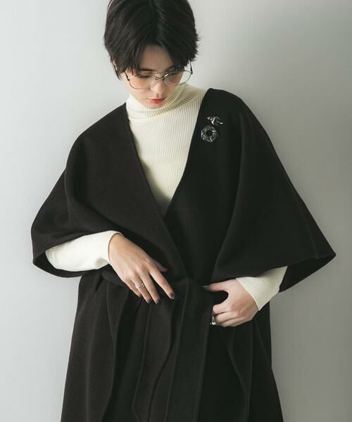 URBAN RESEARCH / アーバンリサーチ ポンチョ | ウールカシミヤリバーポンチョ | 詳細14