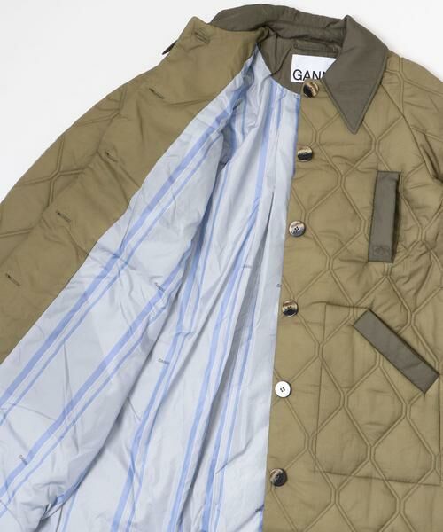 URBAN RESEARCH / アーバンリサーチ ダウンジャケット・ベスト | GANNI Quilt Raglan Midi Coat | 詳細4