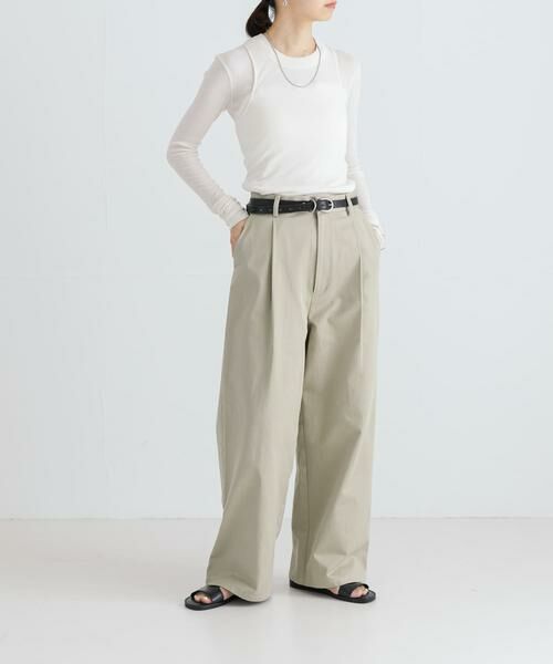 URBAN RESEARCH / アーバンリサーチ Tシャツ | NINETY PERCENT　ANIS LT WEIGHT RIB TOP | 詳細7