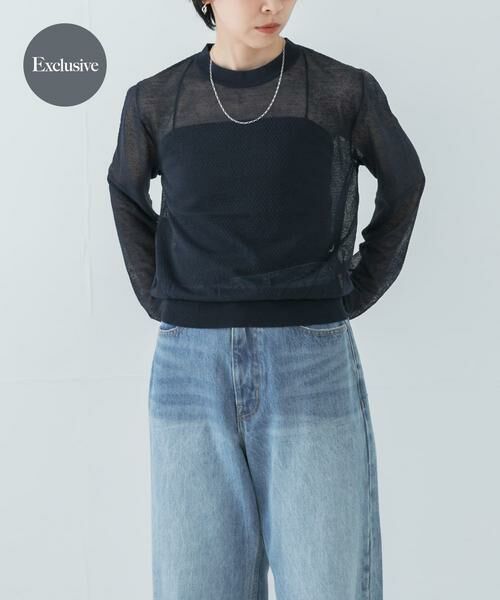 URBAN RESEARCH/アーバンリサーチ 『別注』ROUTINE×URBAN RESEARCH シアーニット ネイビー FREE URBAN RESEARCH/アーバンリサーチ 『別注』ROUTINE×URBAN RESEARCH シアーニット ネイビー FREE
