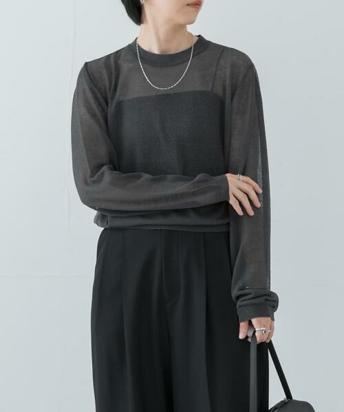 URBAN RESEARCH / アーバンリサーチ ニット・セーター | 『別注』ROUTINE×URBAN RESEARCH　シアーニット | 詳細24
