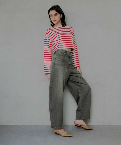 URBAN RESEARCH / アーバンリサーチ Tシャツ | 『別注』Le minor×UR　Border cropped T-shirts | 詳細13