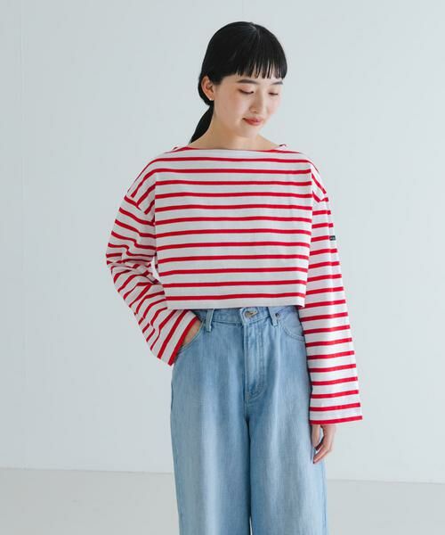 URBAN RESEARCH / アーバンリサーチ Tシャツ | 『別注』Le minor×UR　Border cropped T-shirts | 詳細4