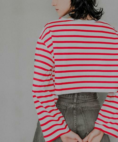 URBAN RESEARCH / アーバンリサーチ Tシャツ | 『別注』Le minor×UR　Border cropped T-shirts | 詳細8