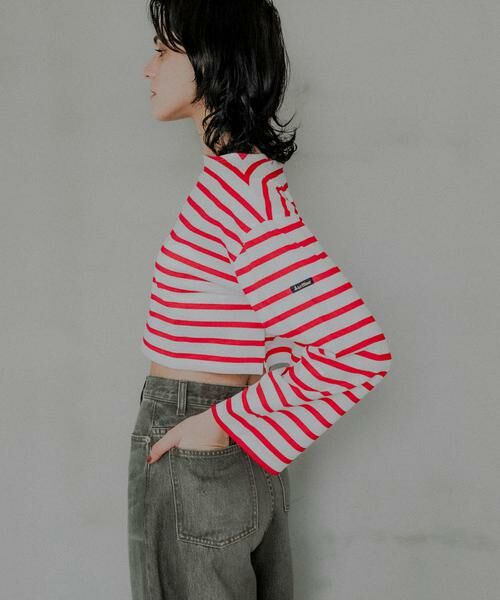 URBAN RESEARCH / アーバンリサーチ Tシャツ | 『別注』Le minor×UR　Border cropped T-shirts | 詳細9