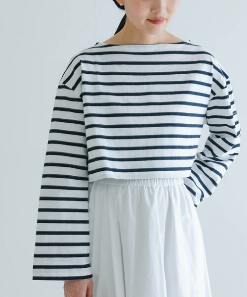 URBAN RESEARCH / アーバンリサーチ Tシャツ | 『別注』Le minor×UR　Border cropped T-shirts | 詳細21