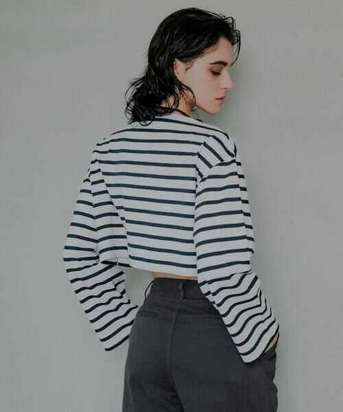 URBAN RESEARCH / アーバンリサーチ Tシャツ | 『別注』Le minor×UR　Border cropped T-shirts | 詳細30