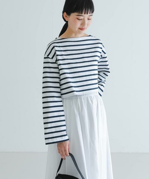 URBAN RESEARCH / アーバンリサーチ Tシャツ | 『別注』Le minor×UR　Border cropped T-shirts | 詳細27