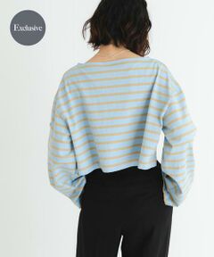 URBAN RESEARCH / アーバンリサーチ Tシャツ | 『WEB/一部店舗限定』『別注』Le minor×UR　Border cropped Tee