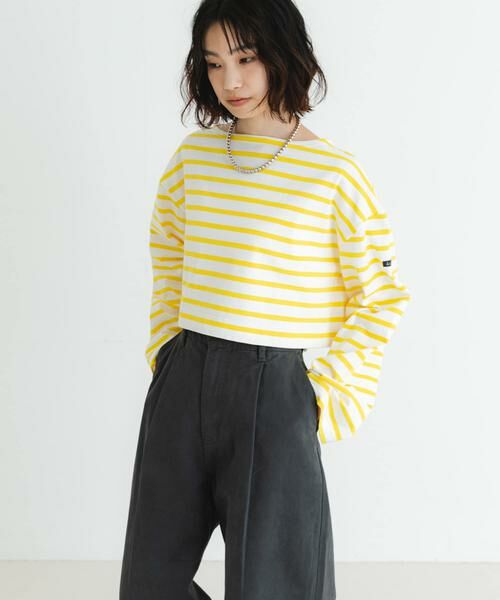 URBAN RESEARCH / アーバンリサーチ Tシャツ | 『WEB/一部店舗限定』『別注』Le minor×UR　Border cropped Tee | 詳細4