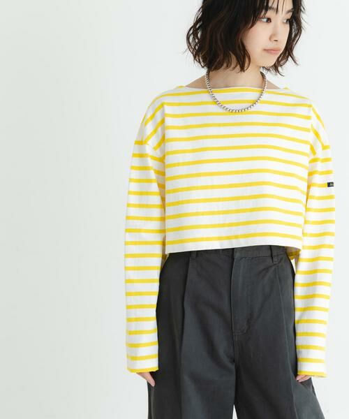 URBAN RESEARCH / アーバンリサーチ Tシャツ | 『WEB/一部店舗限定』『別注』Le minor×UR　Border cropped Tee | 詳細5