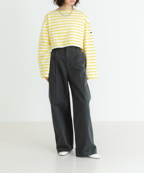 URBAN RESEARCH / アーバンリサーチ Tシャツ | 『WEB/一部店舗限定』『別注』Le minor×UR　Border cropped Tee | 詳細6