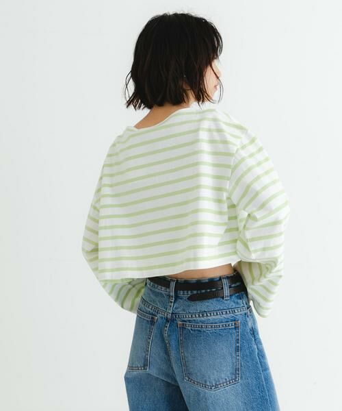 URBAN RESEARCH / アーバンリサーチ Tシャツ | 『WEB/一部店舗限定』『別注』Le minor×UR　Border cropped Tee | 詳細13