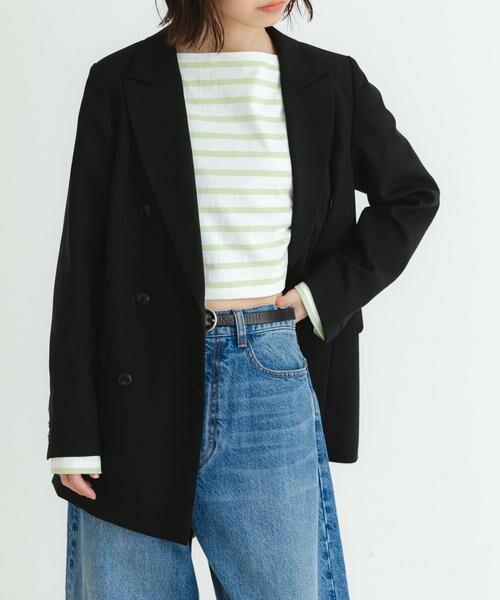 URBAN RESEARCH / アーバンリサーチ Tシャツ | 『WEB/一部店舗限定』『別注』Le minor×UR　Border cropped Tee | 詳細15