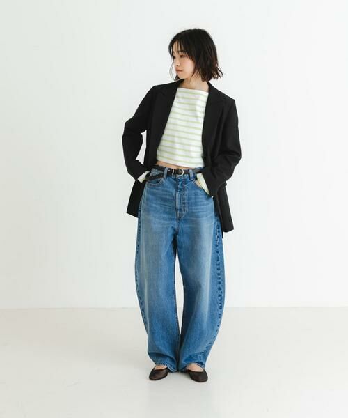 URBAN RESEARCH / アーバンリサーチ Tシャツ | 『WEB/一部店舗限定』『別注』Le minor×UR　Border cropped Tee | 詳細16