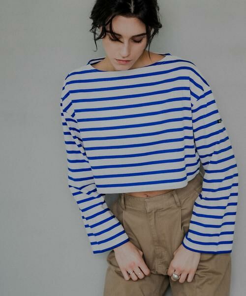 URBAN RESEARCH / アーバンリサーチ Tシャツ | 『WEB/一部店舗限定』『別注』Le minor×UR　Border cropped Tee | 詳細22