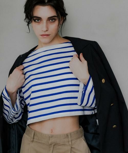 URBAN RESEARCH / アーバンリサーチ Tシャツ | 『WEB/一部店舗限定』『別注』Le minor×UR　Border cropped Tee | 詳細23