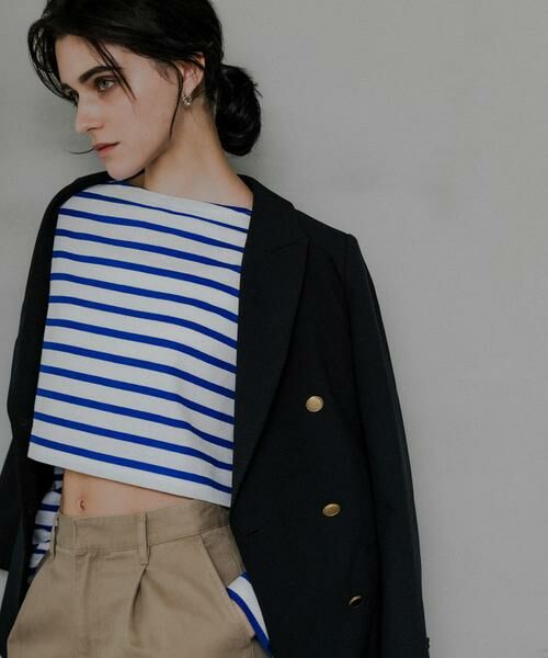 URBAN RESEARCH / アーバンリサーチ Tシャツ | 『WEB/一部店舗限定』『別注』Le minor×UR　Border cropped Tee | 詳細24