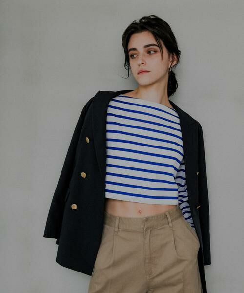 URBAN RESEARCH / アーバンリサーチ Tシャツ | 『WEB/一部店舗限定』『別注』Le minor×UR　Border cropped Tee | 詳細25