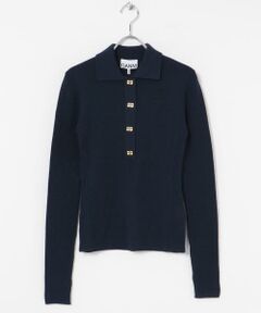 URBAN RESEARCH / アーバンリサーチ ニット・セーター | GANNI　Mini Ribbed Merino Polo