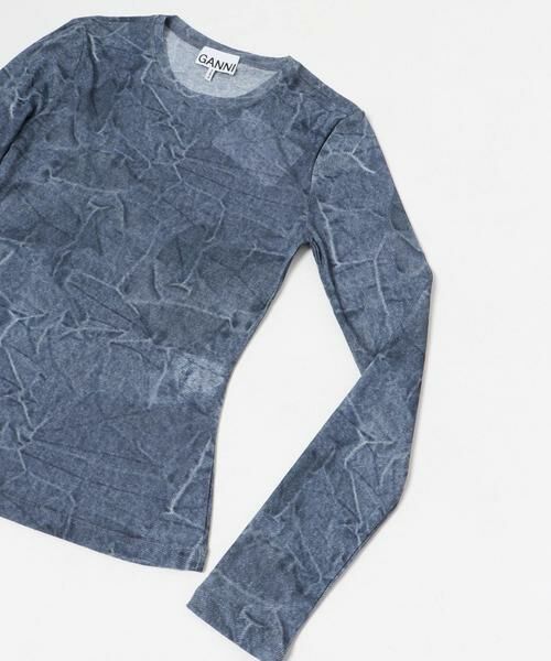 URBAN RESEARCH / アーバンリサーチ Tシャツ | GANNI　Marl Mesh Long Sleeve Blouse | 詳細2