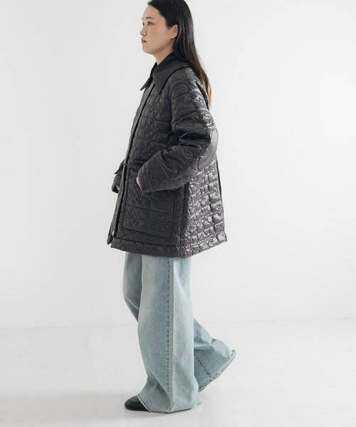 URBAN RESEARCH / アーバンリサーチ ダウンジャケット・ベスト | GANNI　Shiny Quilt Midi Jacket | 詳細3