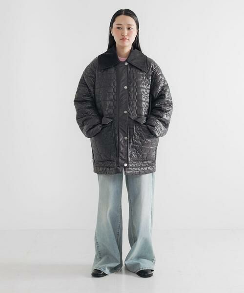 URBAN RESEARCH / アーバンリサーチ ダウンジャケット・ベスト | GANNI　Shiny Quilt Midi Jacket | 詳細5