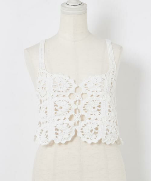 URBAN RESEARCH / アーバンリサーチ キャミソール・チューブトップ | CURRENTAGE　CROCHET KNIT CAMISOLE | 詳細2