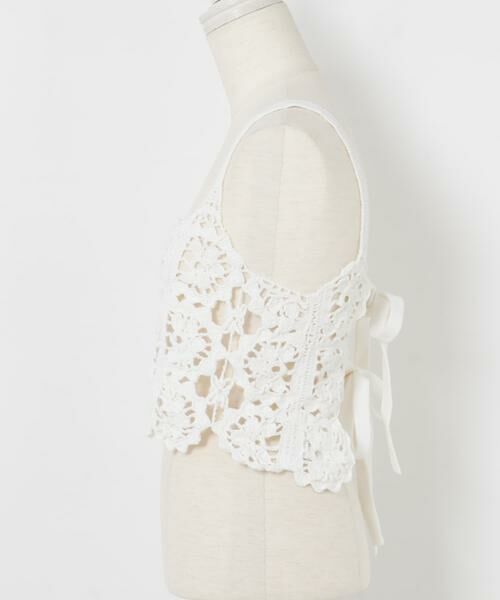 URBAN RESEARCH / アーバンリサーチ キャミソール・チューブトップ | CURRENTAGE　CROCHET KNIT CAMISOLE | 詳細3