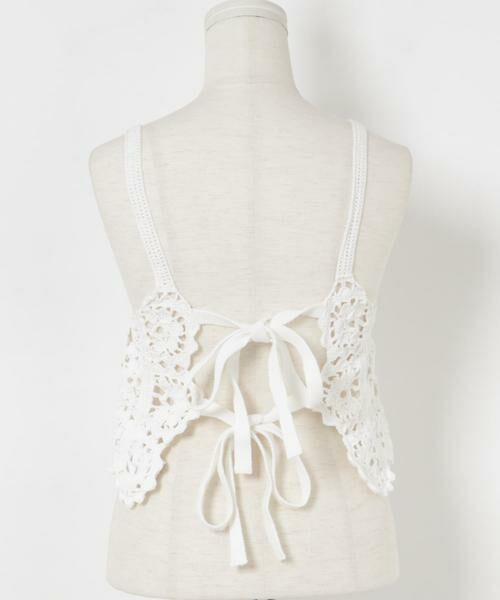 URBAN RESEARCH / アーバンリサーチ キャミソール・チューブトップ | CURRENTAGE　CROCHET KNIT CAMISOLE | 詳細4