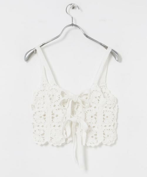 URBAN RESEARCH / アーバンリサーチ キャミソール・チューブトップ | CURRENTAGE　CROCHET KNIT CAMISOLE | 詳細6