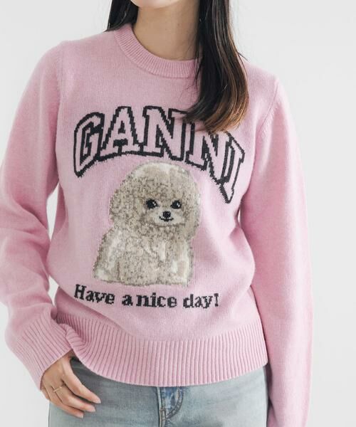URBAN RESEARCH / アーバンリサーチ ニット・セーター | GANNI　Graphic Wool Mix Poodle | 詳細1