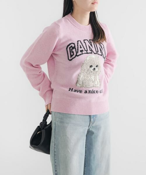 URBAN RESEARCH / アーバンリサーチ ニット・セーター | GANNI　Graphic Wool Mix Poodle | 詳細4