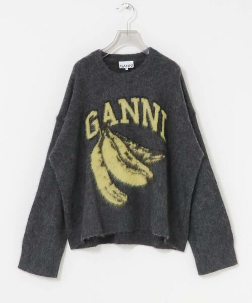 URBAN RESEARCH/アーバンリサーチ GANNI FineBrushed AlpacaBanana チャコールグレー S/M URBAN RESEARCH/アーバンリサーチ GANNI FineBrushed AlpacaBanana チャコールグレー S/M