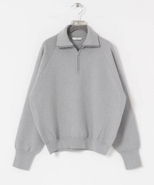 URBAN RESEARCH / アーバンリサーチ ニット・セーター | ATON　50/3OG SMOOTH HALF ZIP SW | 詳細1